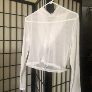 Forever 21 White See Through Crop Top - Worn Twice